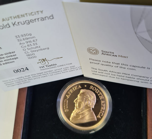 RSA 2019 PROOF KRUGERRAND IN BEAUTIFUL CASE