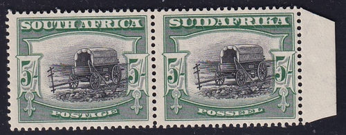 SA 1927 5/- PERF DOWN  LONDON PRINTING SUPERB MINT- SACC 38a CV R12000