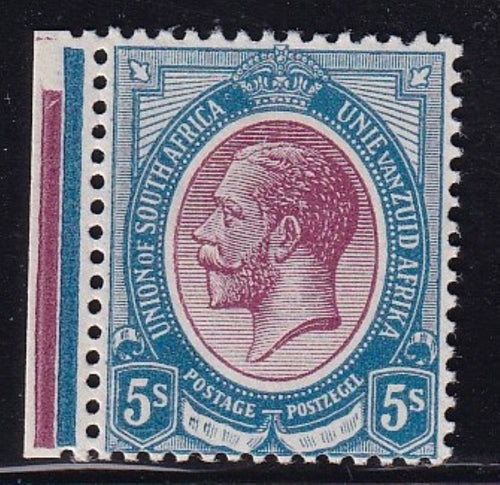 SA 1913 KGV KINGSHEAD 5/- SACC 14a - UM - CV R5000