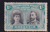 RHODESIA 1910 1/- DOUBLE HEAD FINE MINT SG 151 #2