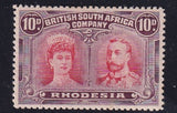 RHODESIA 1910 10d DOUBLE HEAD FINE  MINT SG 149