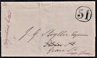CAPE OF GOOD HOPE CIRCA 1850  "BATHURST" OCTAGONAL "51"