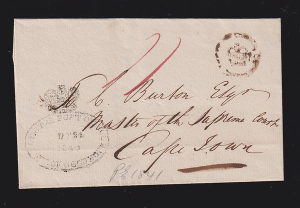 CAPE OF GOOD HOPE 1840 PORT ELIZABETH TO CAPETOWN COVER