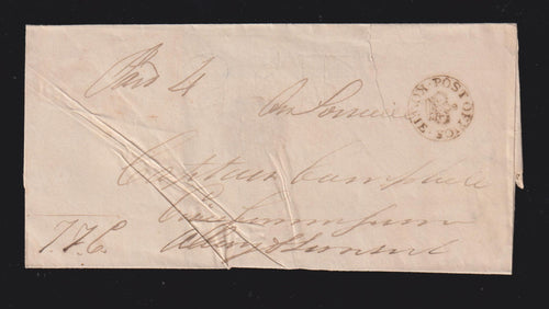 CAPE OF GOOD HOPE CIRCA 1826 "KOWIE" CROWN IN CIRCLE WRAPPER