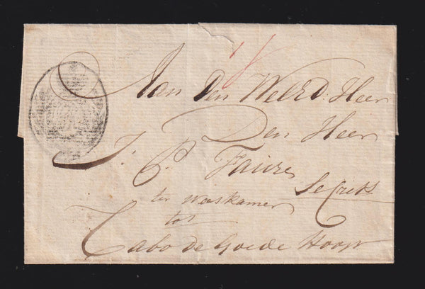 CAPE OF GOOD HOPE 1806 "FIRST LETTER STAMP" USED BY THE BRITISH
