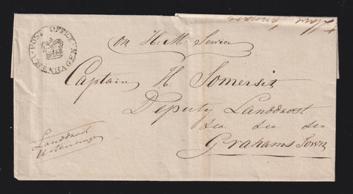 CAPE OF GOOD HOPE 1830  SECOND "OFFICIAL FREE" UITENHAGEN-GRAHAMSTOWN COVER