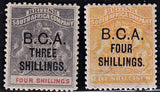 BCA NYASALAND 1892-3 3/- & 4/- MINT SG 18/19