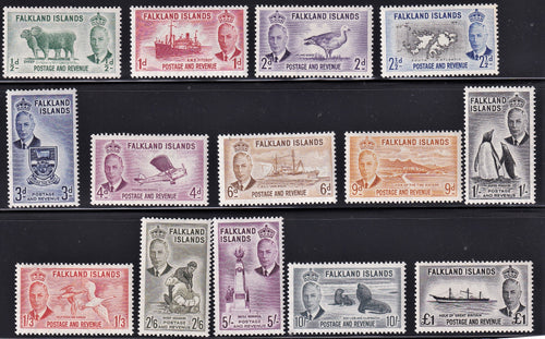 FALKLAND ISLANDS 1952 KING GEORGE V1 SET   UNMOUNTED MINT - CV £180