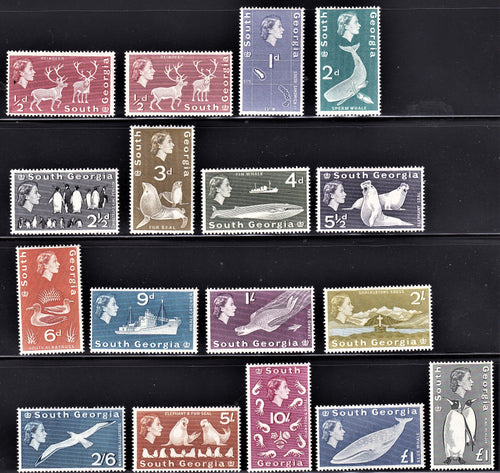 FALKLAND ISLANDS DEPENDENCIES/SOUTH GEORGIA 1963/9 QE11 SET UM - CV £200