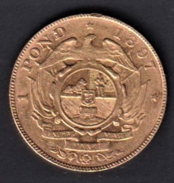 ZAR 1897  GOLD POND a