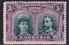 RHODESIA 1910 3/- DOUBLE HEAD SUPERB  MINT  SG 158