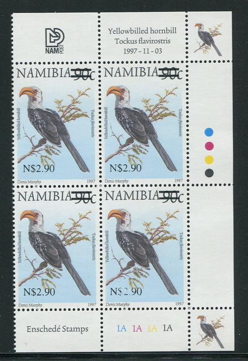 NAMIBIA 2005 N$2.90  SURCHARGE CONTROL BLOCK - SACC 491