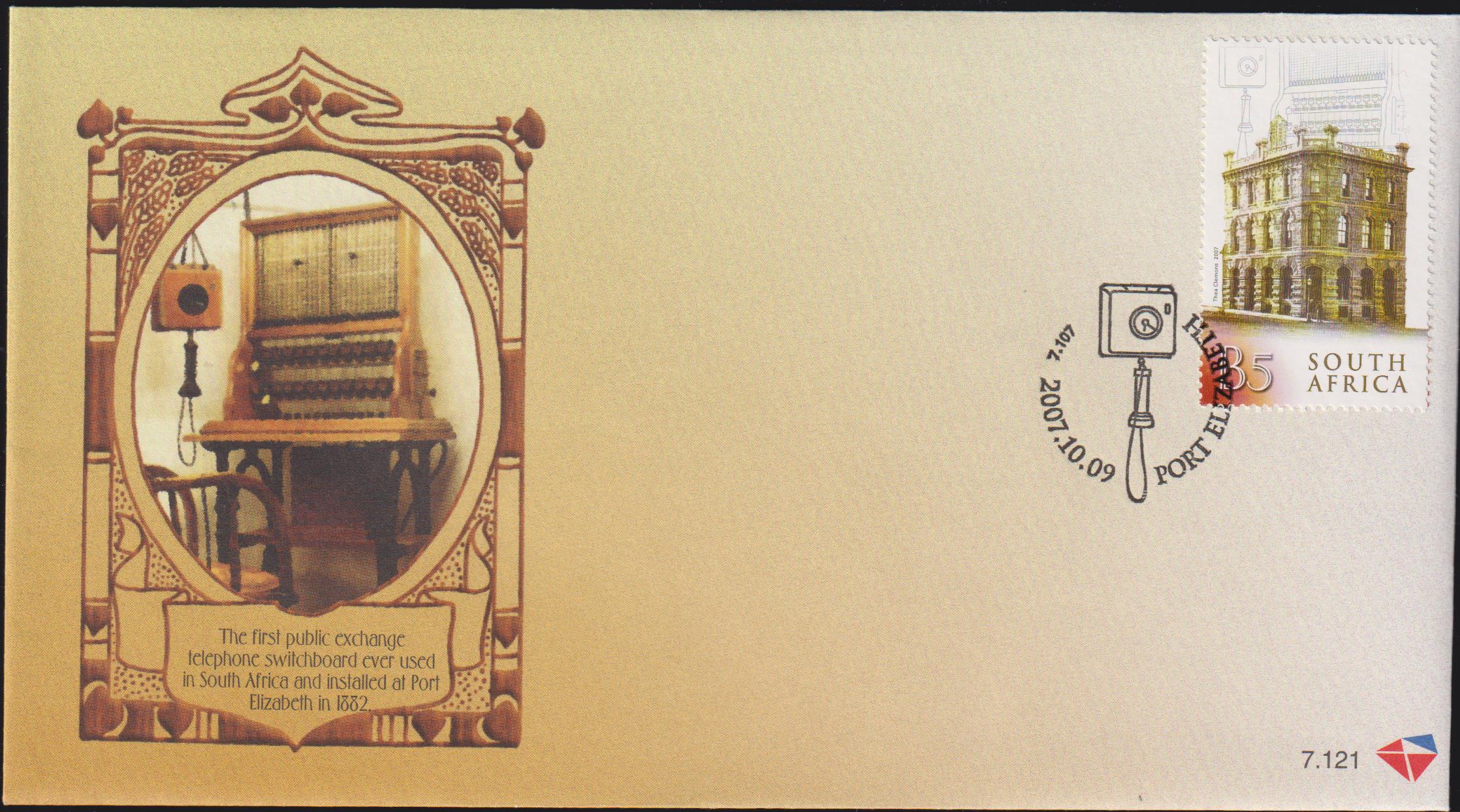 RSA 2007  FDC 7.121 WORLD POST DAY