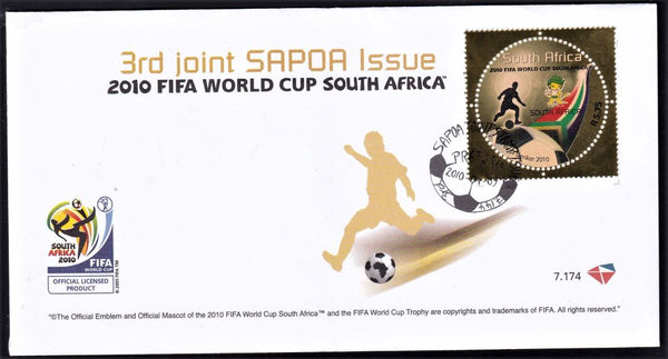 RSA 2010 FDC 7.174 FIFA FOOTBALL WORLD CUP