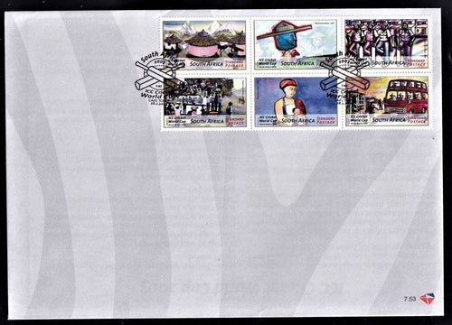 RSA 2003  FDC 7.53  CRICKET WORLD CUP MINIATURE SHEET