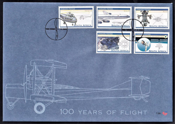 RSA 2003  FDC 7.65/6  100 YEARS OF AVIATION