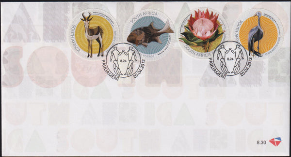 RSA 2012  FDC 8.29/30  NATIONAL SYMBOLS