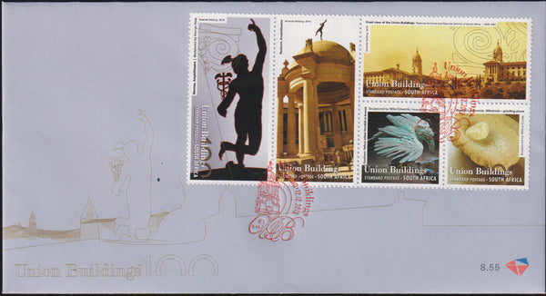 RSA 2013  FDC 8.55/6/7/8 CENTENARY OF THE UNION BUILDINGS
