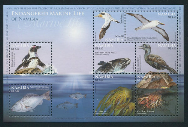 2011 16 May. Endangered Marine Life of Namibia - Miniature Sheet