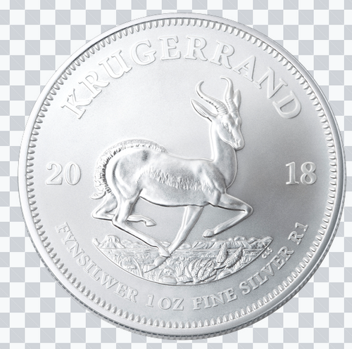 2018 ONE  OUNCE BULLION SILVER KRUGERRAND.