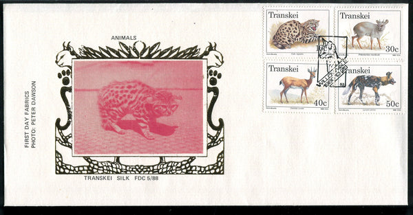Transkei Silk 88.5 Animals Red